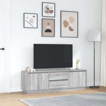 vidaXL Έπιπλο Τηλεόρασης με LED Γκρι Sonoma 160,5x41x50cm