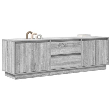 vidaXL Έπιπλο Τηλεόρασης με LED Γκρι Sonoma 160,5x41x50cm