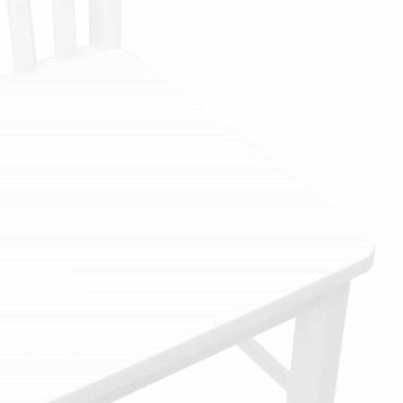 vidaXL Καρέκλες τραπεζαρίας 2 τεμ. Λευκό μασίφ ξύλο καουτσούκ 42,5x53,5x94 cm