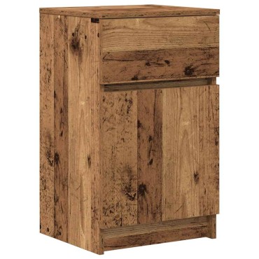 vidaXL ντουλάπι κομοδίνου Παλιό ξύλο 39x35x65cm Κατασκευασμένο ξύλο 1 τεμ.