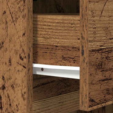 vidaXL ντουλάπι κομοδίνου Παλιό ξύλο 39x35x65cm Κατασκευασμένο ξύλο 1 τεμ.