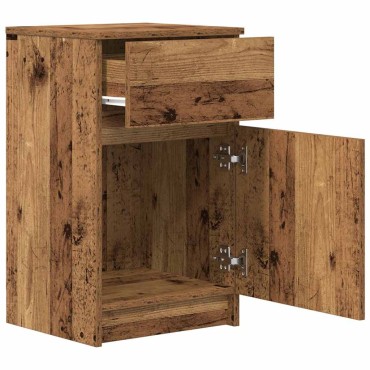 vidaXL ντουλάπι κομοδίνου Παλιό ξύλο 39x35x65cm Κατασκευασμένο ξύλο 1 τεμ.