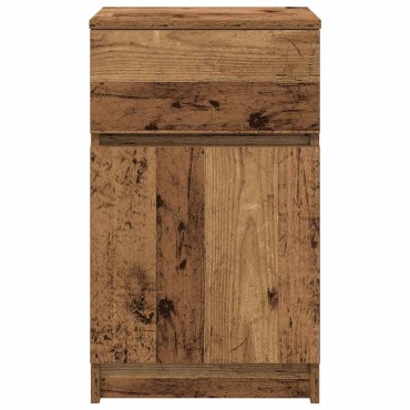 vidaXL ντουλάπι κομοδίνου Παλιό ξύλο 39x35x65cm Κατασκευασμένο ξύλο 1 τεμ.