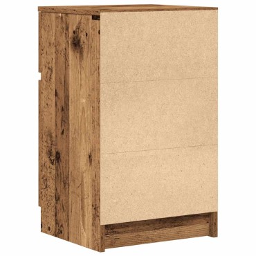 vidaXL ντουλάπι κομοδίνου Παλιό ξύλο 39x35x65cm Κατασκευασμένο ξύλο 1 τεμ.