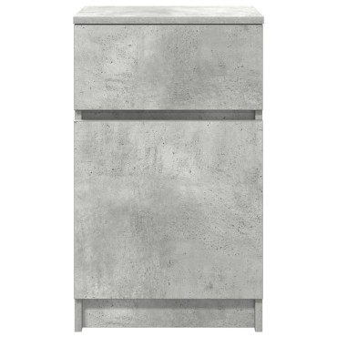 vidaXL Κομοδίνο Γκρι Σκυρ. 39x35x65cm από Επεξεργασμένο Ξύλο 1 τεμ.