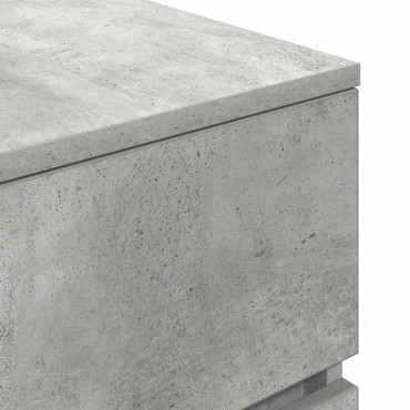 vidaXL Κομοδίνο Γκρι Σκυρ. 39x35x65cm από Επεξεργασμένο Ξύλο 1 τεμ.