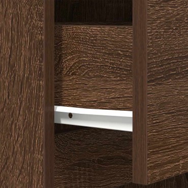 vidaXL Κομοδίνο Καφέ Δρυς 39x35x65cm από Επεξεργασμένο Ξύλο 1 τεμ.