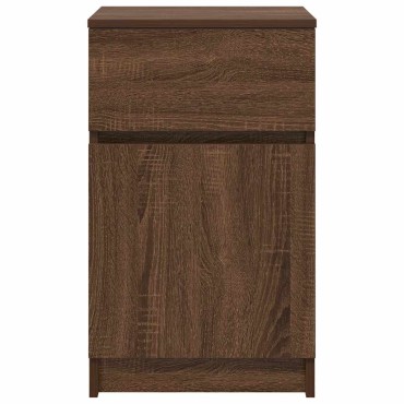 vidaXL Κομοδίνο Καφέ Δρυς 39x35x65cm από Επεξεργασμένο Ξύλο 1 τεμ.
