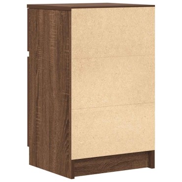vidaXL Κομοδίνο Καφέ Δρυς 39x35x65cm από Επεξεργασμένο Ξύλο 1 τεμ.