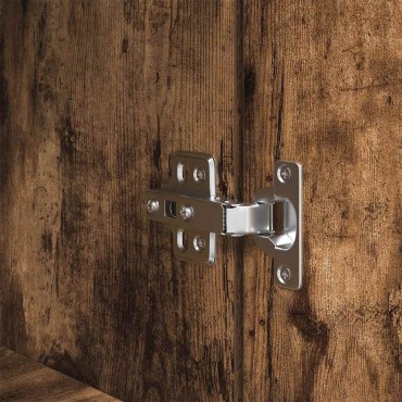 vidaXL Κομοδίνο Καπνιστή Δρυς 39x35x65cm από Επεξεργασμένο Ξύλο 1 τεμ.