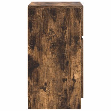 vidaXL Κομοδίνο Καπνιστή Δρυς 39x35x65cm από Επεξεργασμένο Ξύλο 1 τεμ.