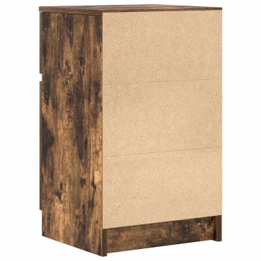 vidaXL Κομοδίνο Καπνιστή Δρυς 39x35x65cm από Επεξεργασμένο Ξύλο 1 τεμ.