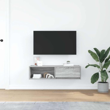 vidaXL Έπιπλο Τηλεόρασης Γκρι Sonoma 100x31x25,5cm από Επεξεργ. Ξύλο