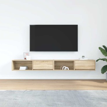 vidaXL Έπιπλα Τηλεόρασης 2 τεμ. 100x31x25,5cm Επεξεργασμένο Ξύλο