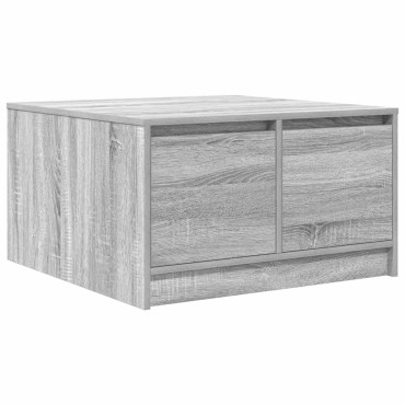vidaXL Τραπεζάκι σαλονιού με συρτάρια Γκρι Sonoma 70,5x70x40cm 1 τεμ.