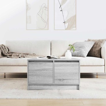 vidaXL Τραπεζάκι σαλονιού με συρτάρια Γκρι Sonoma 70,5x70x40cm 1 τεμ.