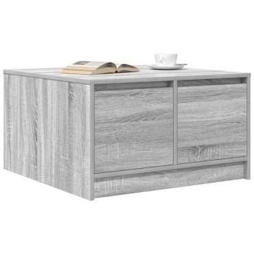 vidaXL Τραπεζάκι σαλονιού με συρτάρια Γκρι Sonoma 70,5x70x40cm 1 τεμ.