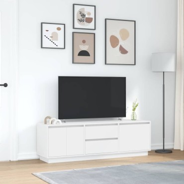 vidaXL Ντουλάπι Τηλεόρασης με LED Λευκό 160,5x41x50cm