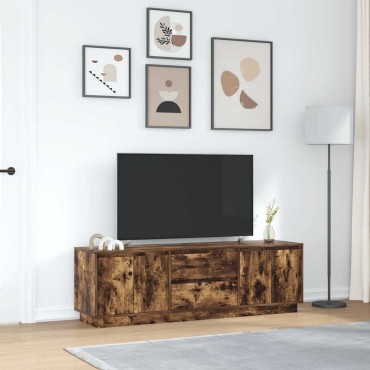vidaXL Έπιπλο Τηλεόρασης με LED Καπνιστή Δρυς 160,5x41x50cm
