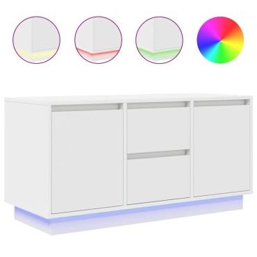 ντουλάπι τηλεόρασης vidaXL με φώτα LED Λευκό 100x41x50cm
