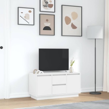 ντουλάπι τηλεόρασης vidaXL με φώτα LED Λευκό 100x41x50cm
