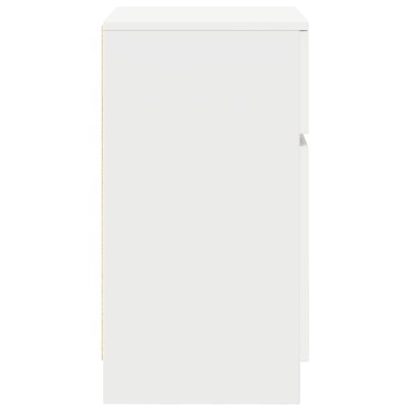 vidaXL Κομοδίνο λευκό 39x35x65cm Κατασκευασμένο ξύλο 1 τεμ.