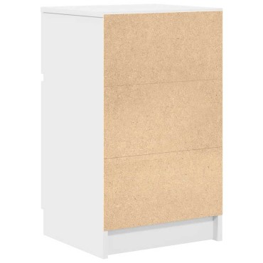 vidaXL Κομοδίνο λευκό 39x35x65cm Κατασκευασμένο ξύλο 1 τεμ.
