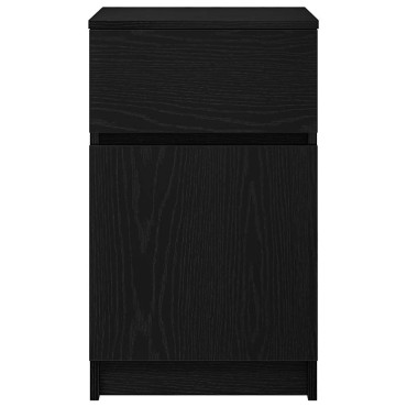 vidaXL Κομοδίνο Μαύρο 39x35x65cm από Επεξεργασμένο Ξύλο 1 τεμ.