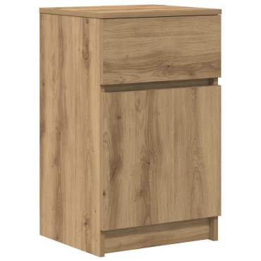 vidaXL Κομοδίνο Αρτισιανή Δρυς 39x35x65cm από Επεξεργασμένο Ξύλο 1 τεμ.