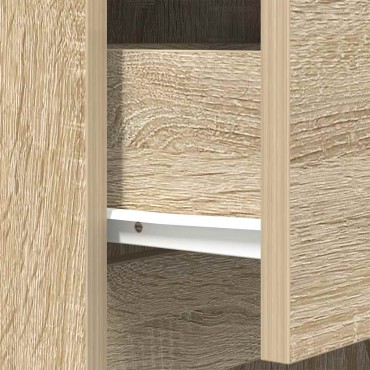 vidaXL Κομοδίνο Sonoma Δρυς 39x35x65cm από Επεξεργασμένο Ξύλο 1 τεμ.