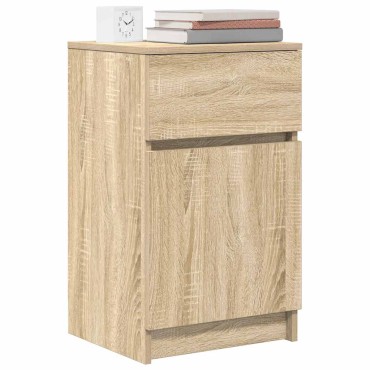 vidaXL Κομοδίνο Sonoma Δρυς 39x35x65cm από Επεξεργασμένο Ξύλο 1 τεμ.
