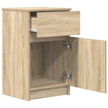 vidaXL Κομοδίνο Sonoma Δρυς 39x35x65cm από Επεξεργασμένο Ξύλο 1 τεμ.