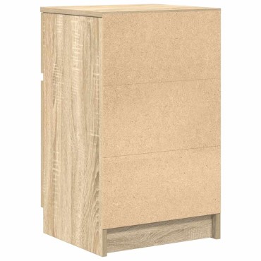 vidaXL Κομοδίνο Sonoma Δρυς 39x35x65cm από Επεξεργασμένο Ξύλο 1 τεμ.