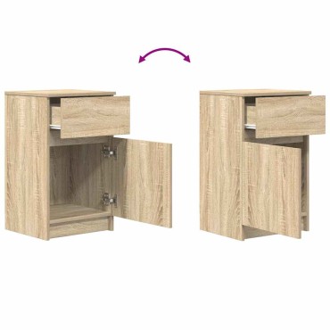vidaXL Κομοδίνο Sonoma Δρυς 39x35x65cm από Επεξεργασμένο Ξύλο 1 τεμ.