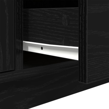 vidaXL Έπιπλο Τηλεόρασης με LED Μαύρη βελανιδιά 100x41x50cm