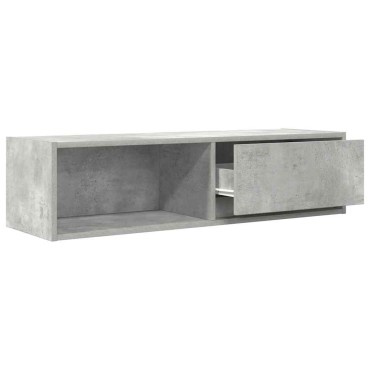 vidaXL Έπιπλο Τηλεόρασης Γκρι Σκυροδέματος 100x31x25,5cm Επεξ. Ξύλο