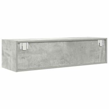vidaXL Έπιπλο Τηλεόρασης Γκρι Σκυροδέματος 100x31x25,5cm Επεξ. Ξύλο