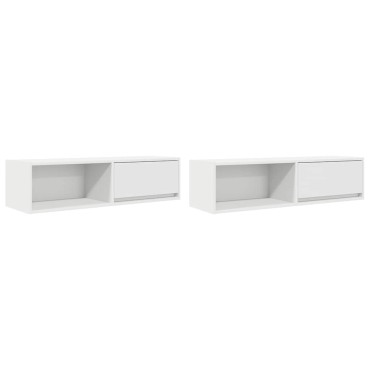 vidaXL Έπιπλα Τηλεόρασης 2 τεμ. 100x31x25,5cm Επεξεργασμένο Ξύλο