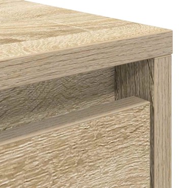 vidaXL Τραπεζάκι σαλονιού με συρτάρια Sonoma Δρυς 100x100x40cm 1 τεμ.