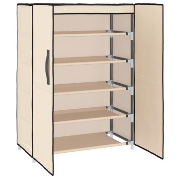 vidaXL Ντουλάπα Παπουτσιών Κρεμ 60x28x90cm Υφασμάτινη
