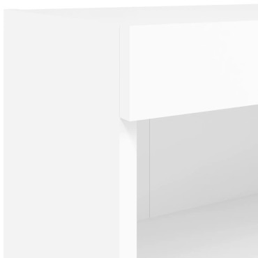 vidaXL Έπιπλα Τοίχου Τηλεόρασης 8 τεμ LED Λευκά από Επεξεργασμένο Ξύλο