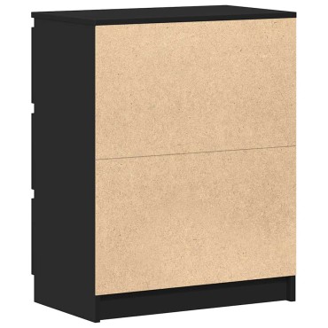 vidaXL Συρταριέρα Μαύρη 60x35x76cm από Επεξεργασμένο Ξύλο 1 τεμ.