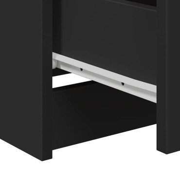 vidaXL Συρταριέρα Μαύρη 60x35x76cm από Επεξεργασμένο Ξύλο 1 τεμ.