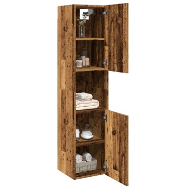 vidaXL Ντουλάπι Μπάνιου Κρεμαστό Παλ. Ξύλο 30x30x130cm από Επ. Ξύλο 1 τεμ.