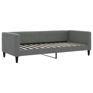 vidaXL Καναπές Κρεβάτι Σκούρο Γκρι 90x200cm Υφασμάτινος 1 τεμ. - Μονό