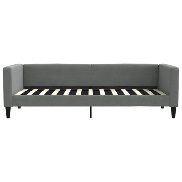 vidaXL Καναπές Κρεβάτι Σκούρο Γκρι 90x200cm Υφασμάτινος 1 τεμ. - Μονό