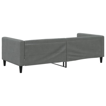 vidaXL Καναπές Κρεβάτι Σκούρο Γκρι 90x200cm Υφασμάτινος 1 τεμ. - Μονό