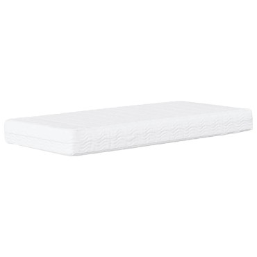 vidaXL Καναπές Κρεβάτι με Στρώμα Σκούρο Γκρι 90x200cm Υφασμάτινο 1 τεμ. - Μονό