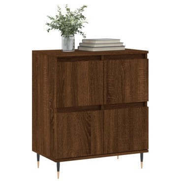 vidaXL Μπουφές Καφέ Δρυς 60x35x70cm από Επεξεργασμένο Ξύλο 1 τεμ.