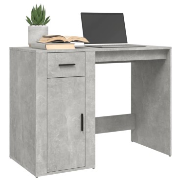 vidaXL Γραφείο Γκρι Σκυροδέματος 100x49x75cm Επεξεργασμένο Ξύλο 1 τεμ.